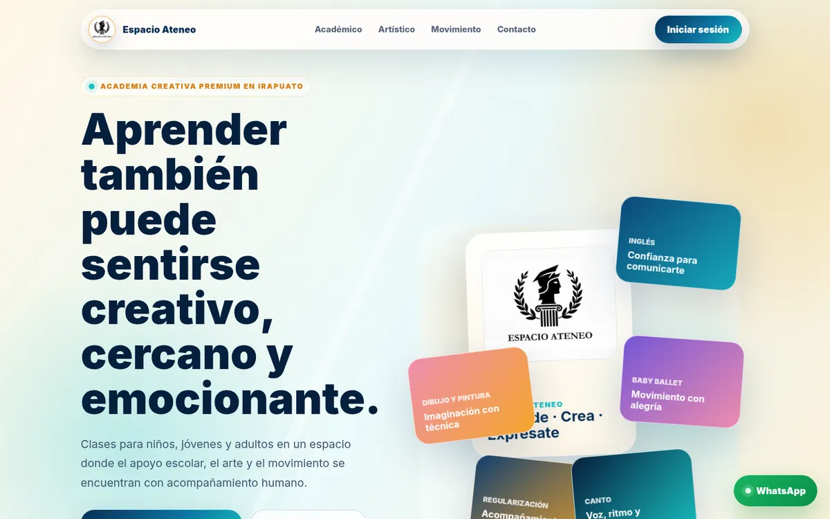 Sitio web de Espacio Ateneo