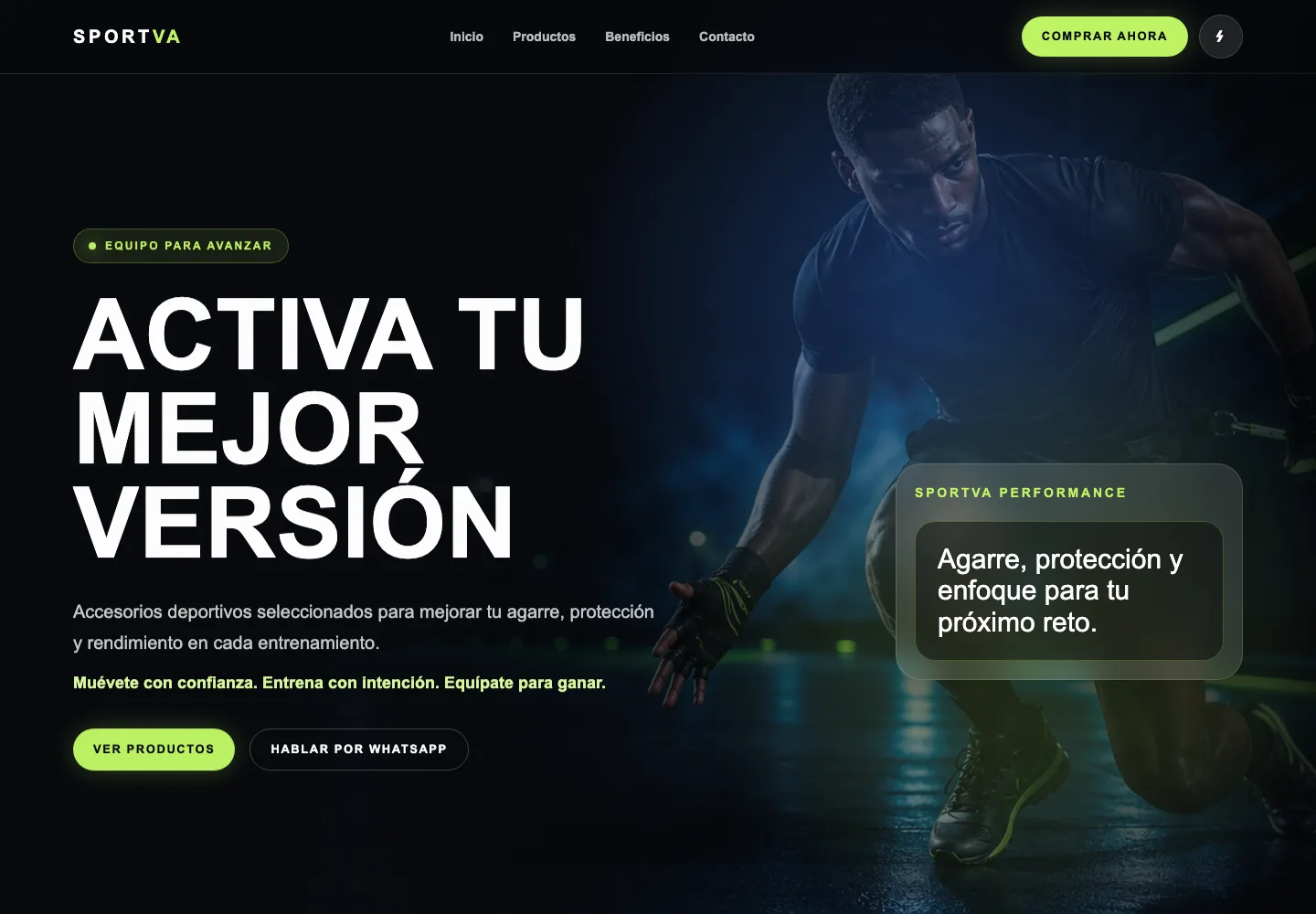 Vista de la tienda deportiva Sportva